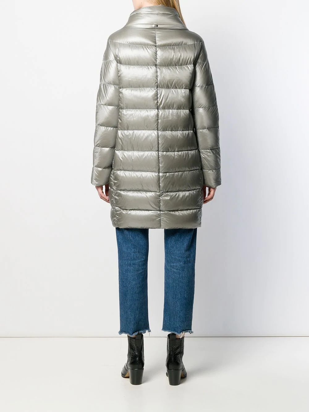 glossy puffer jacket - 4