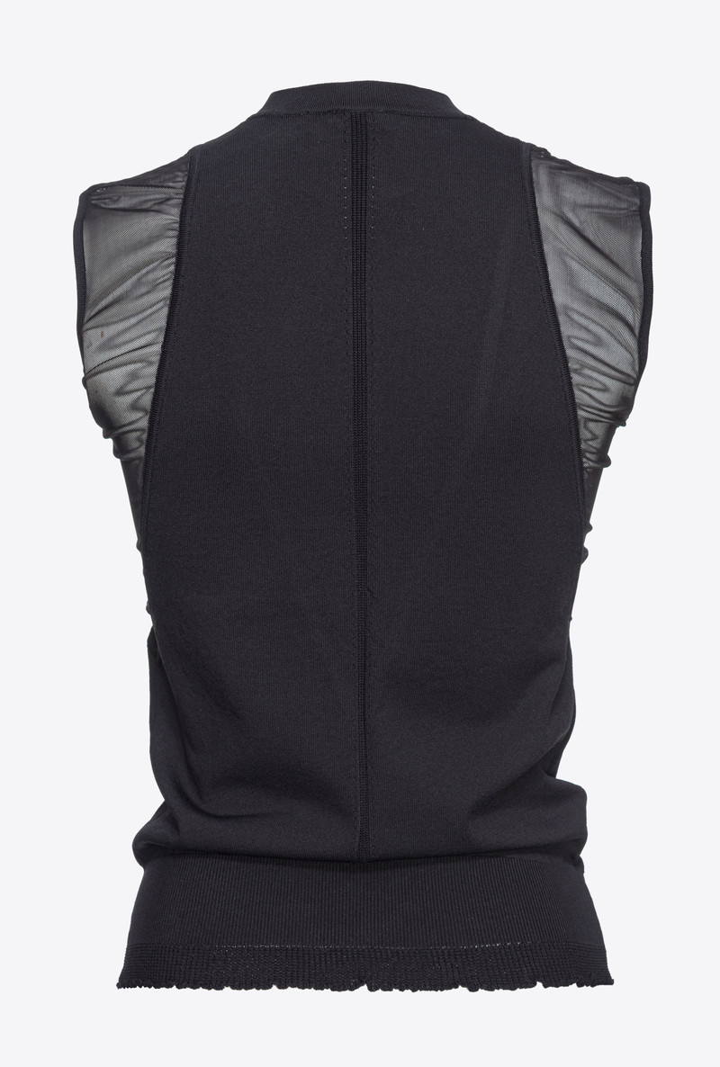 SLEEVELESS SWEATER WITH TULLE 5