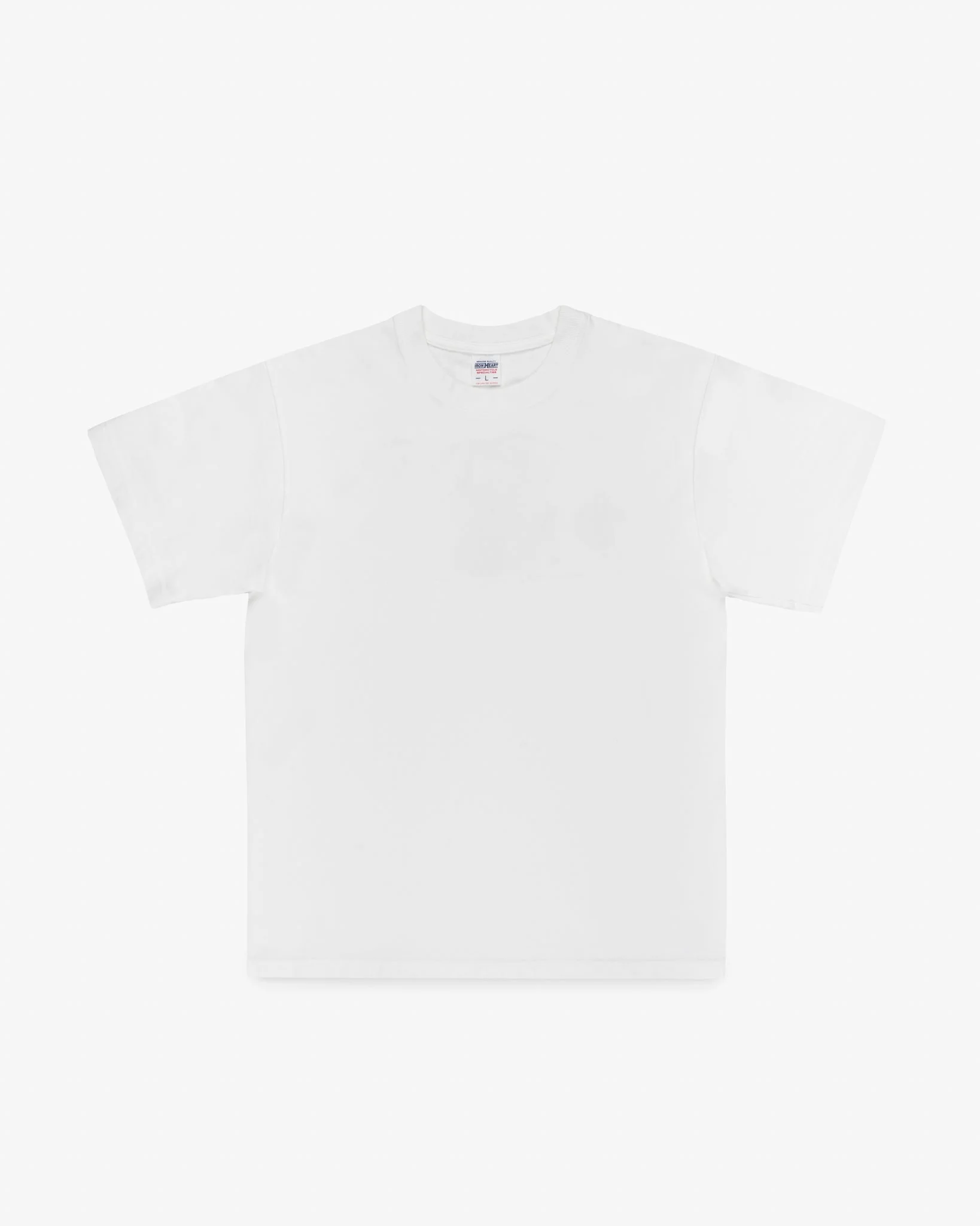 IHT-3000-WHT 7.5OZ LOOPWHEEL CREW NECK T-SHIRT - WHITE - 1