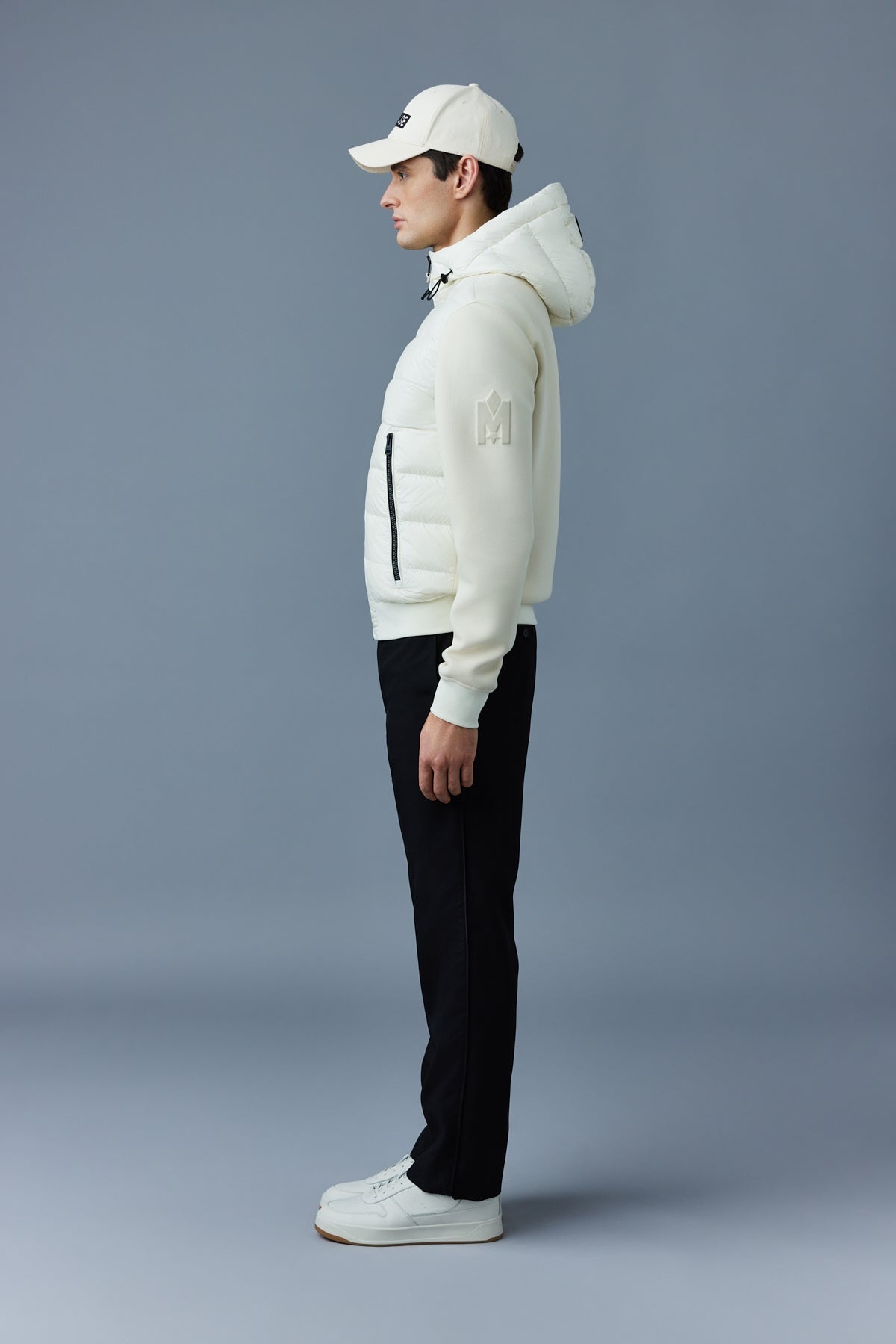 FRANK Double-face jersey bomber jacket with hood - 3