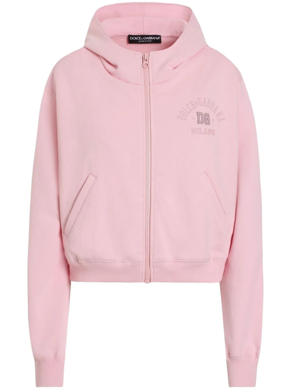 logo-embroidered hoodie - 1