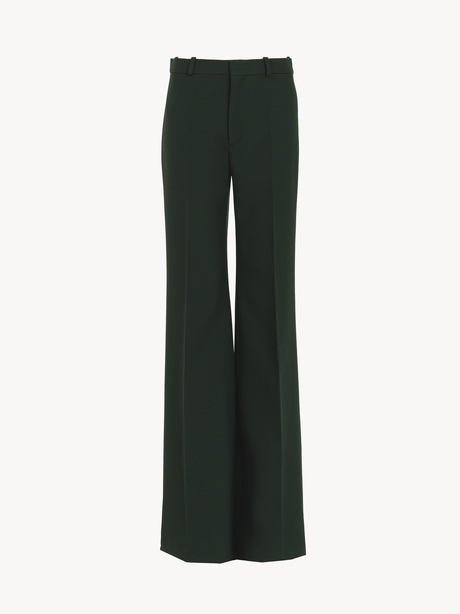FLARED TAILORED PANTS IN WOOL CRÊPE - 2