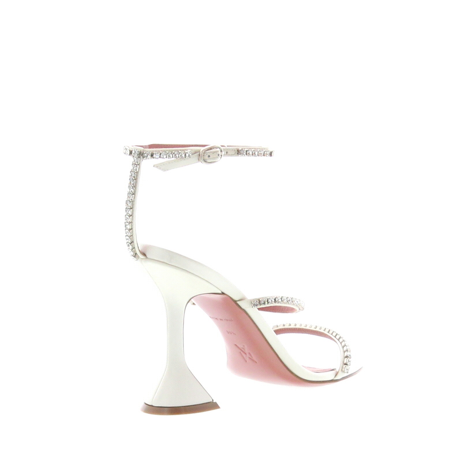 Amina Muaddi – Gilda Sandal Satin White - 3