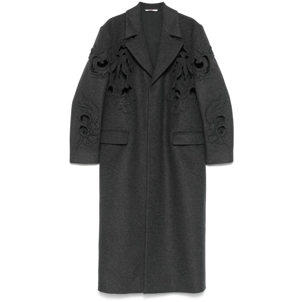 Valentino Grey Coats - Single Breasted Coats Men - 1