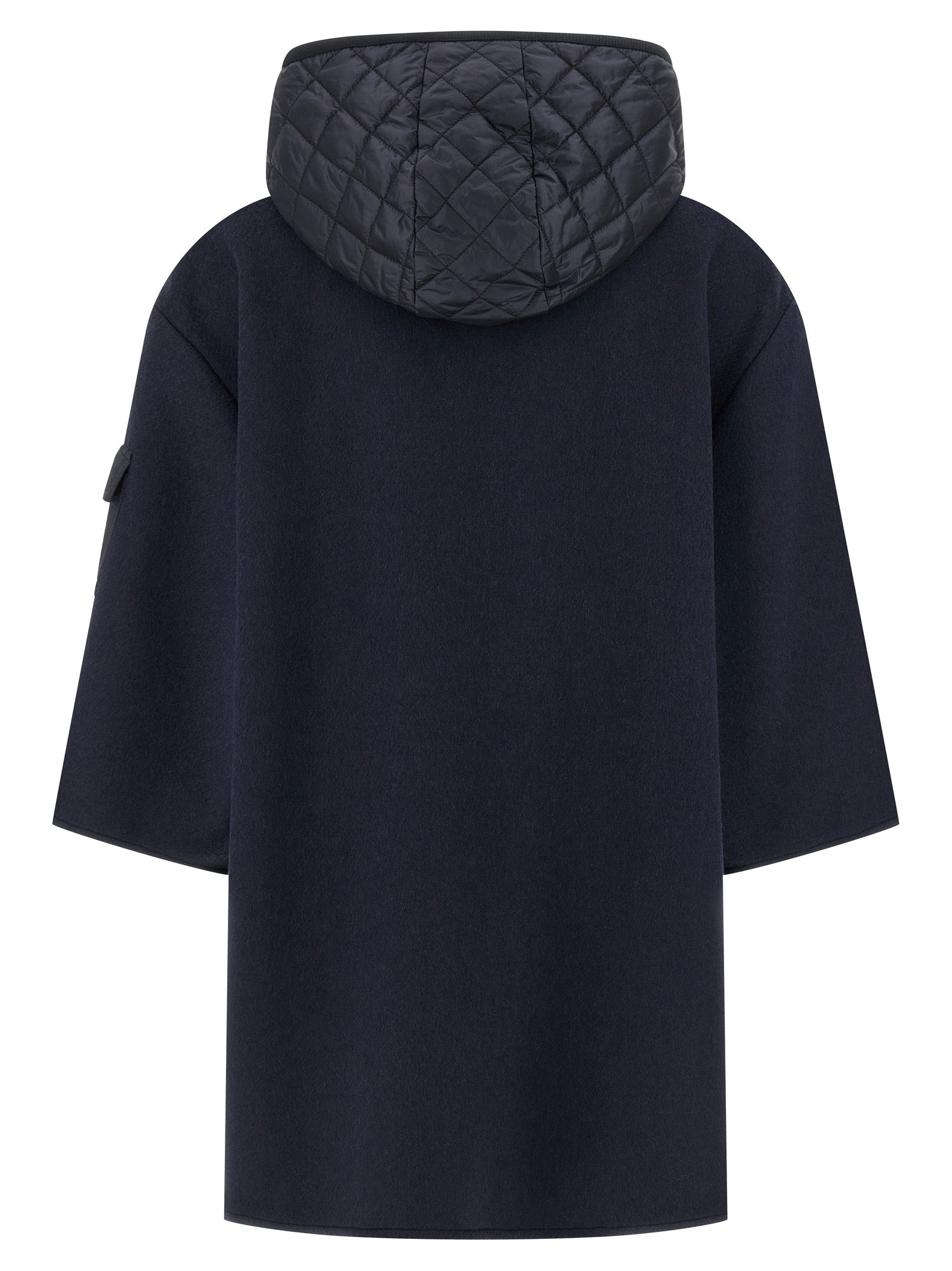 Two-Material Hood Capes Blue - 2