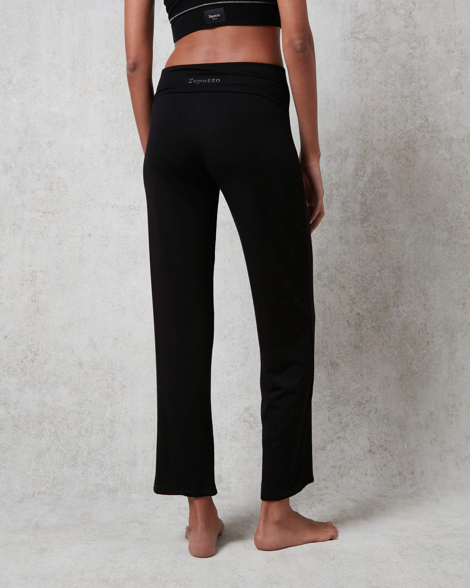 VISCOSE JAZZ PANTS WITH FOLD OVER WAISTBAND - 4