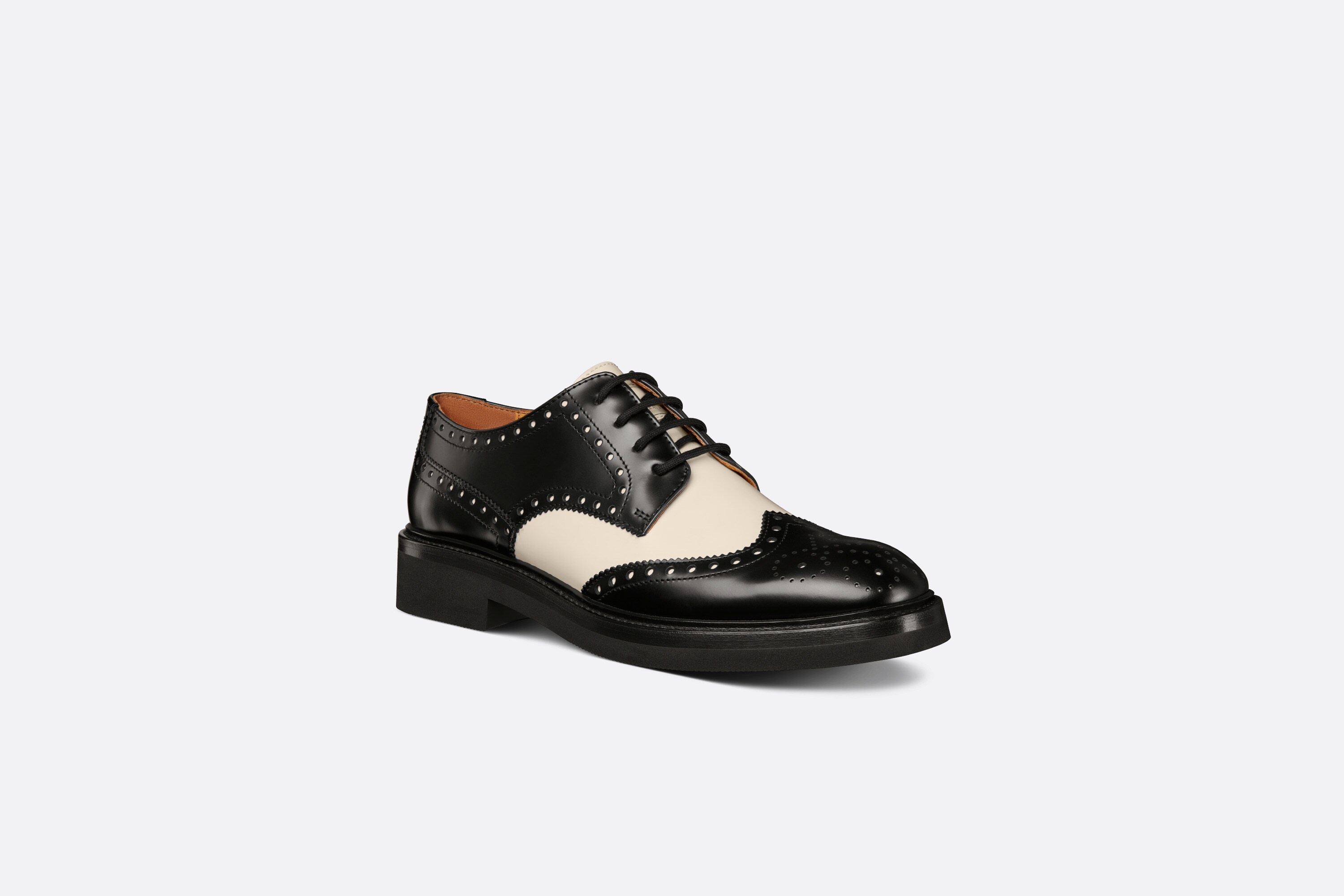 DIOR Teddy-D Derby Off White Cut-Out Accent Calf-Skin
