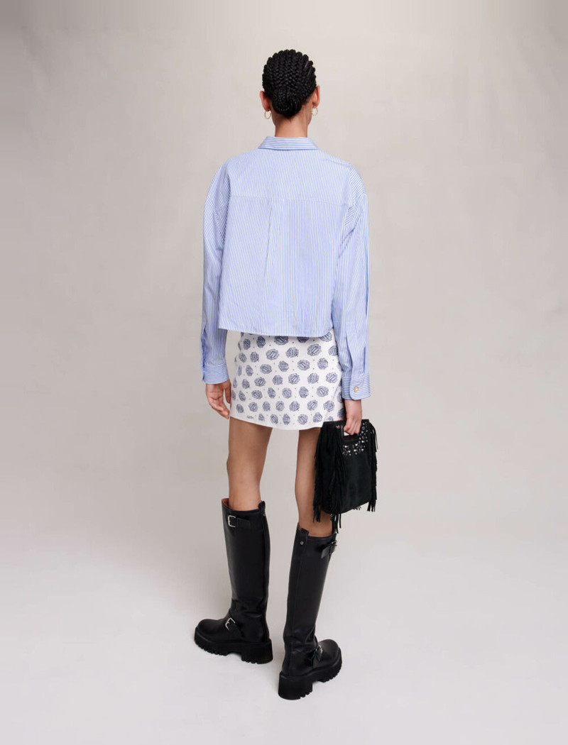 Monogrammed knit skirt 4