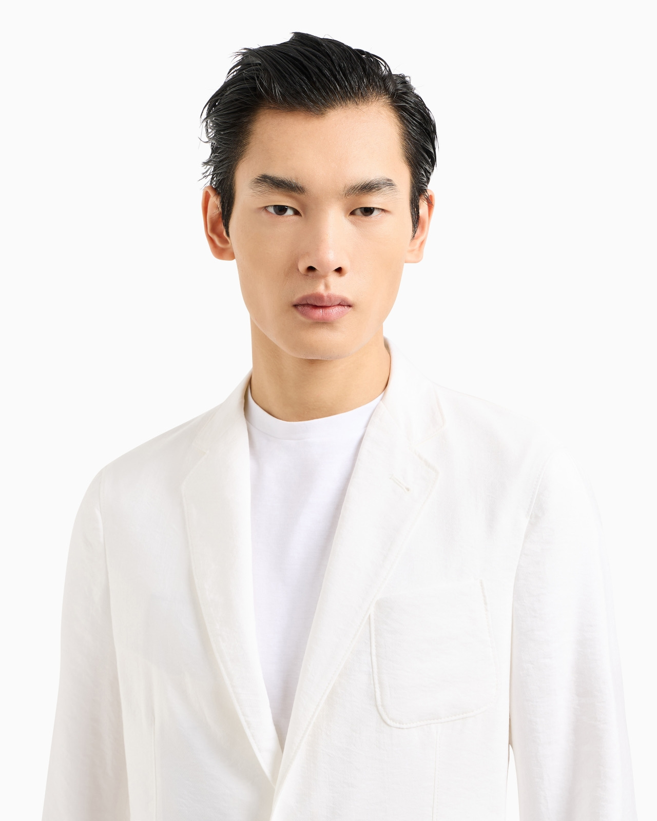 Upton Line single-breasted jacket in a silk-blend twill - 5
