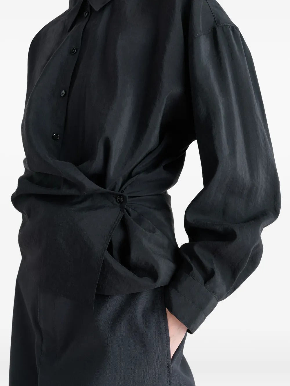 LEMAIRE - Women Straight Collar Twisted Shirt - 5