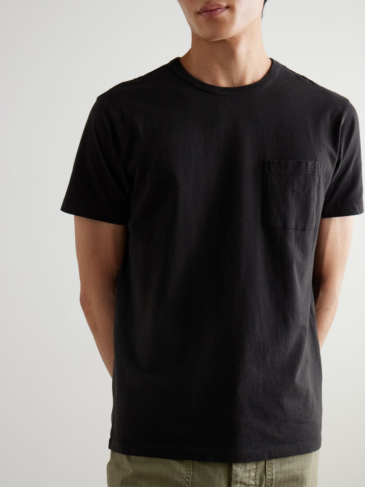 Two-Pack Garment-Dyed Cotton-Jersey T-Shirts Black - 3