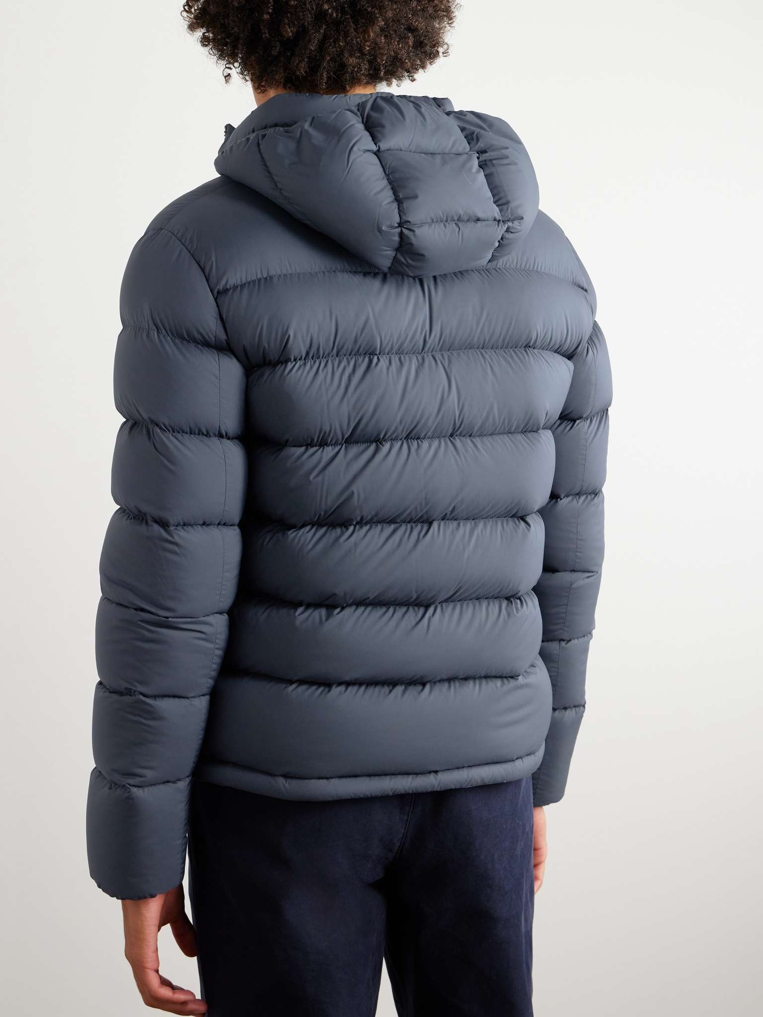 Quilted Nylon Hooded Down Jacket - 4