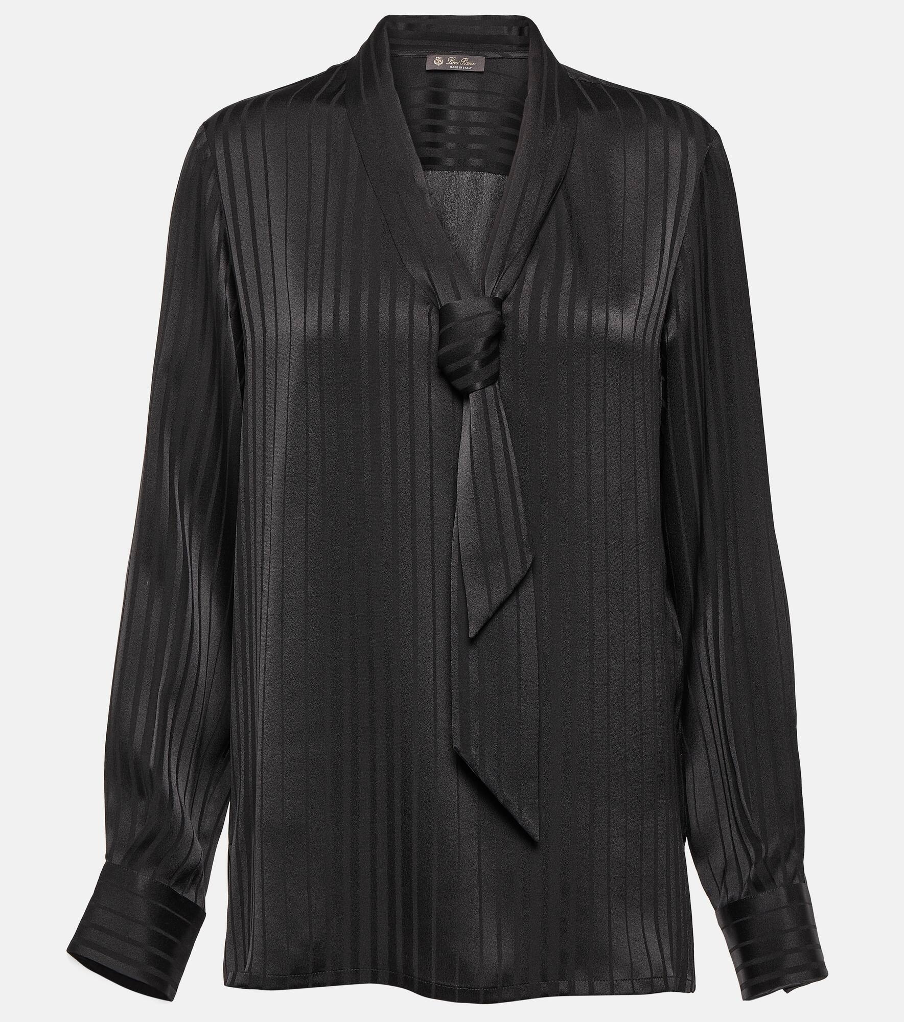 Kya striped jacquard silk shirt - 1