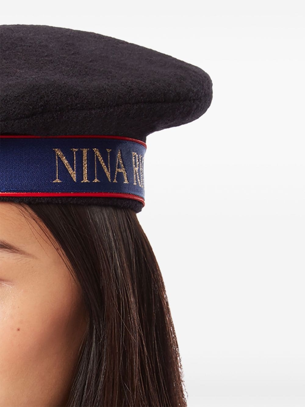 logo wool beret - 4