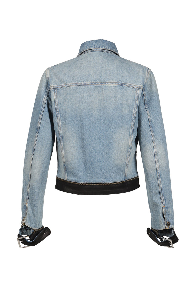 EGONLAB LEATHER STRAP DENIM JACKET / THICK DENIM 12OZ BLUE outlook