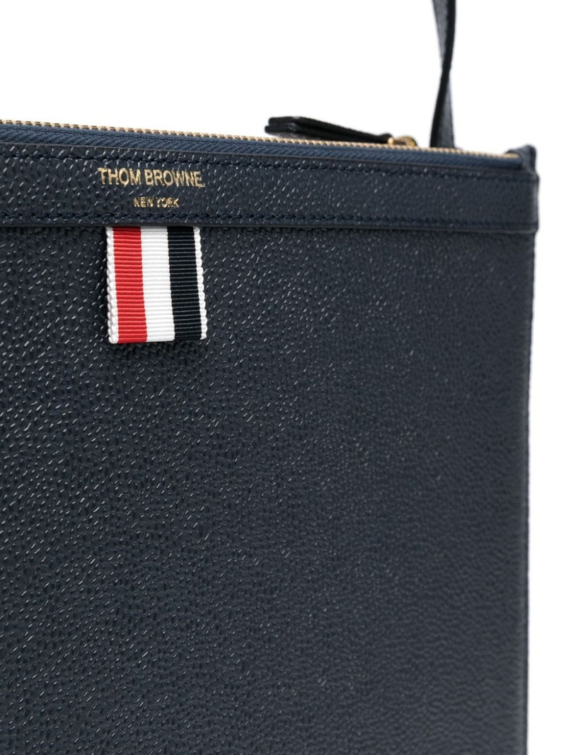 logo-print leather cross body bag 4