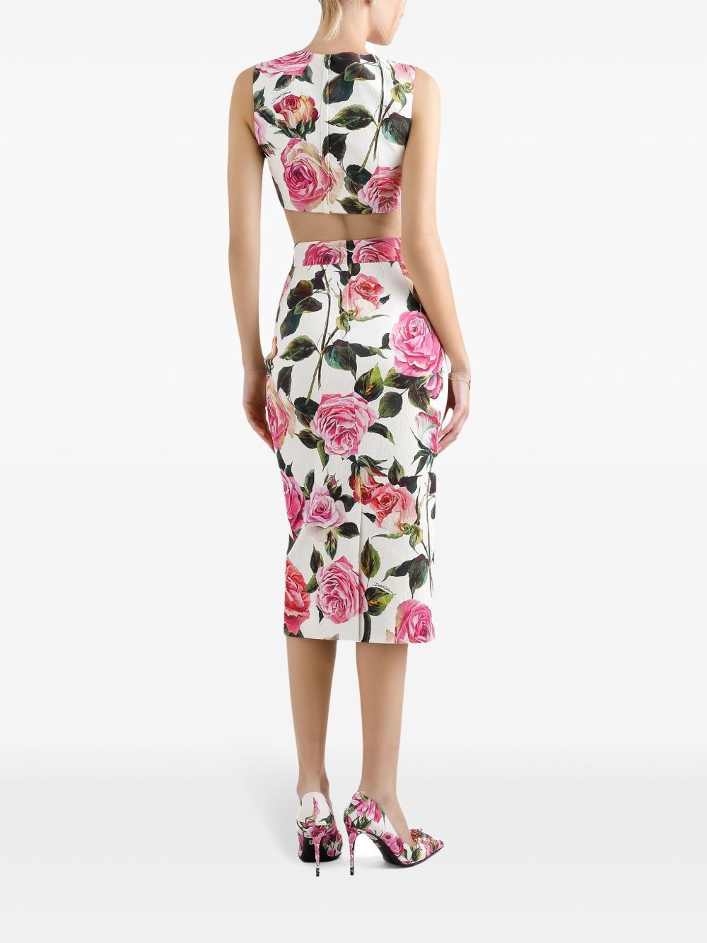 floral-print midi skirt - 3