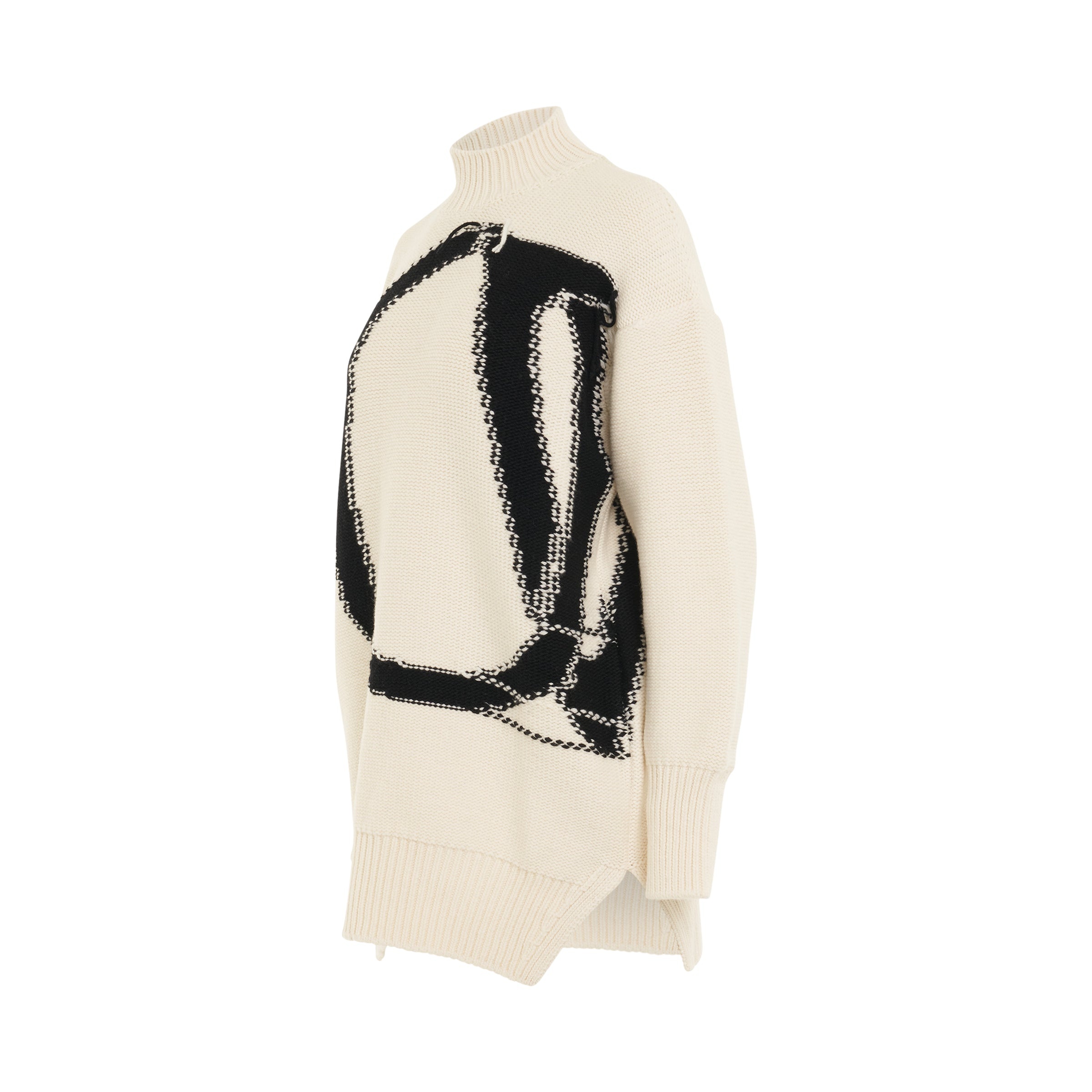 OW Maxi Logo Turtleneck Knitwear in White - 2