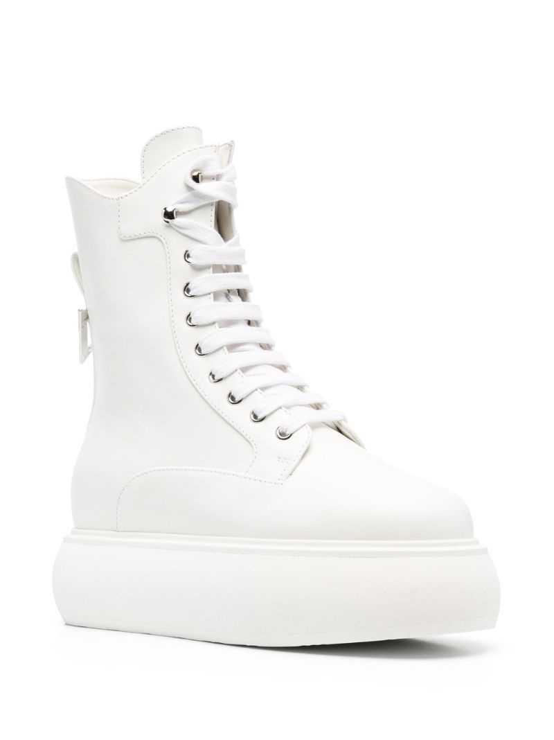 Selene flatform lace-up boots - 3
