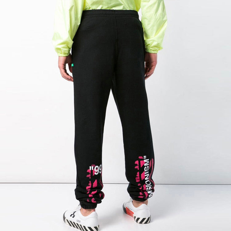 Off-White MENS Black Cotton Tracksuit Bottoms Black OMCH014R190030151028 - 3
