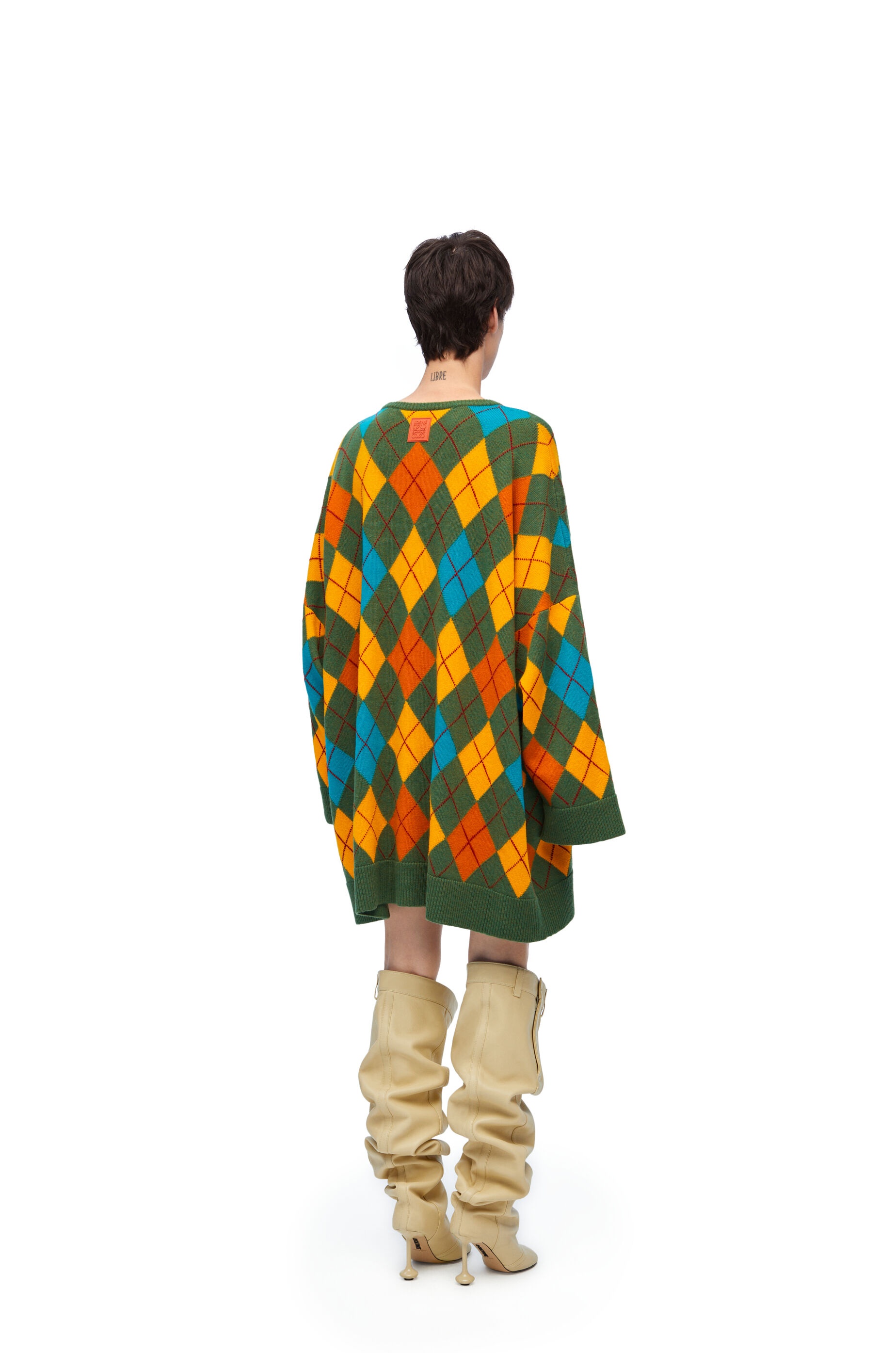 Argyle dress in wool - 3
