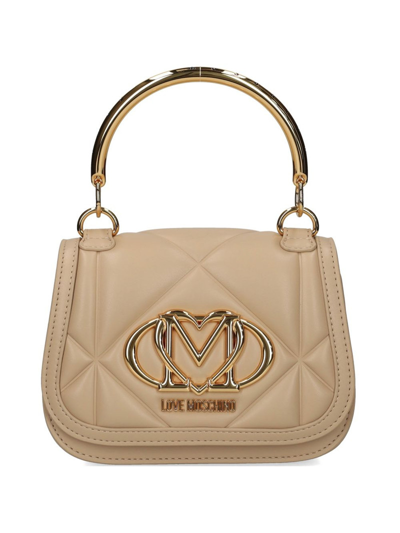 quilted logo tote bag 1