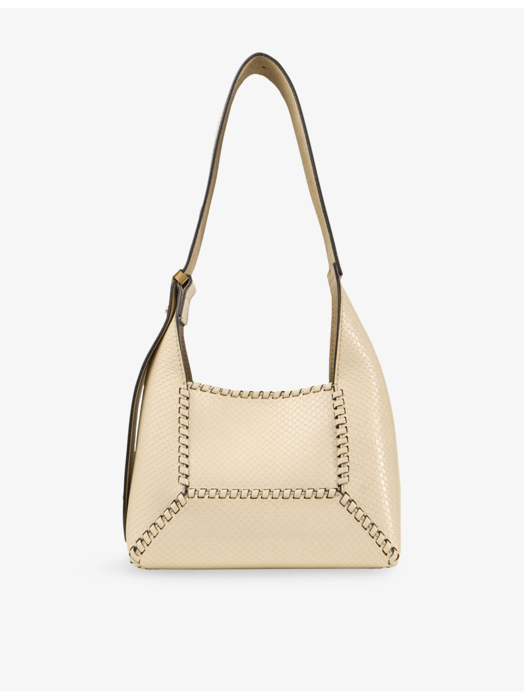 Diamond Hobo Small Snakeskin-Embossed Leather Shoulder Bag - 3