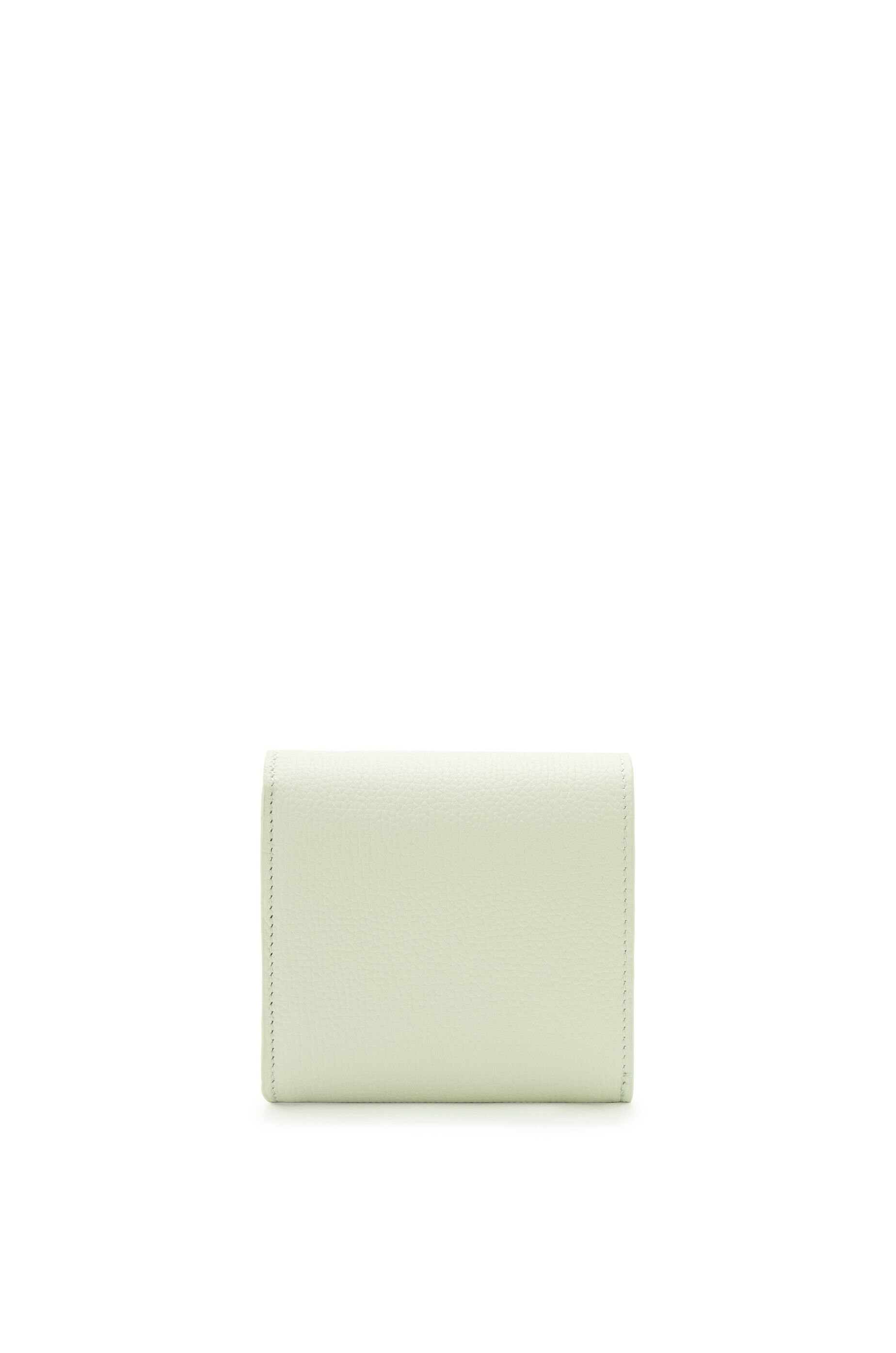 Anagram compact flap wallet in pebble grain calfskin - 3