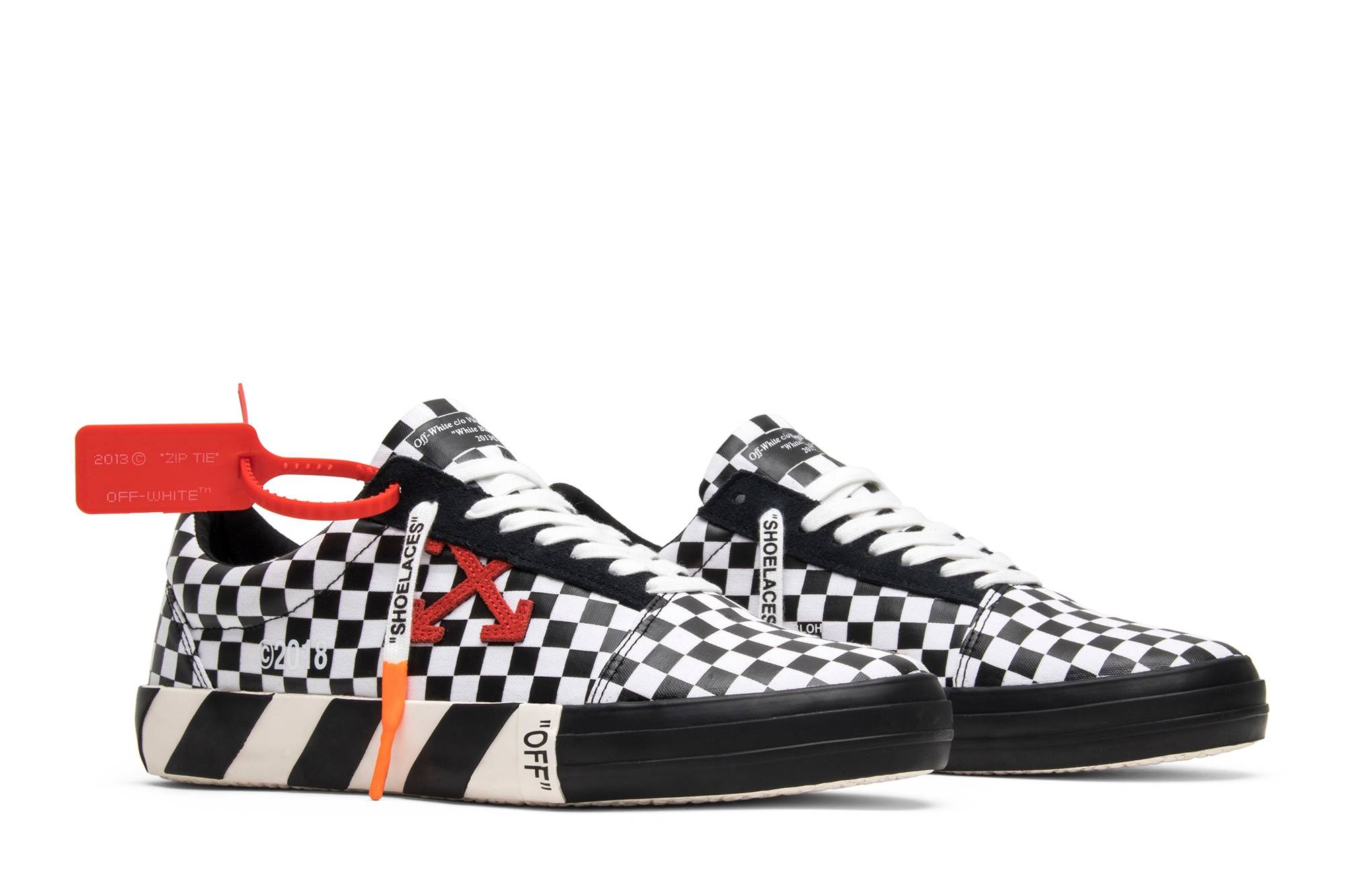 OFF-WHITE Vulc Low Top 'Checkered Black White' - 8