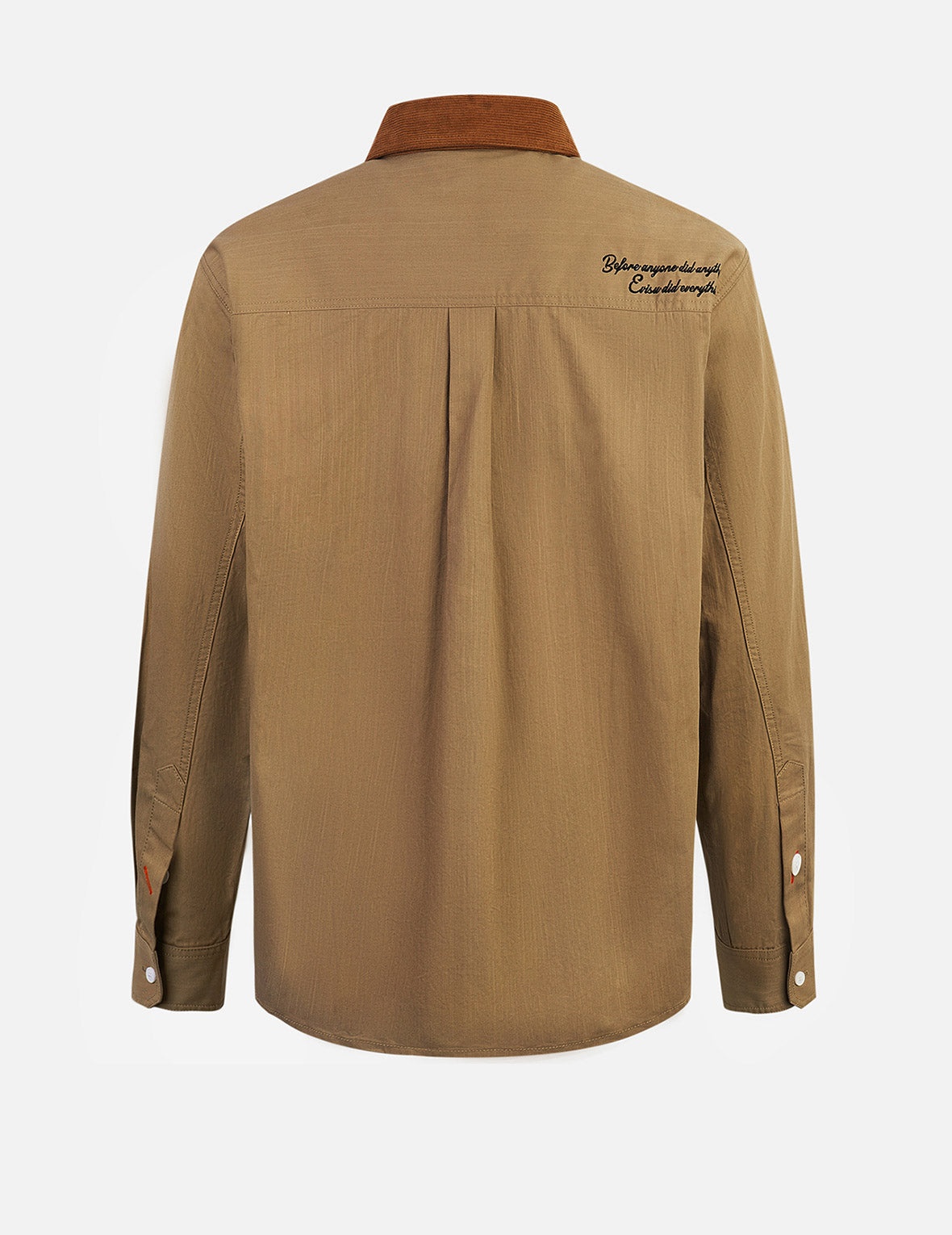 Logo Embroidery and Multi-Pocket Relax Fit Long Sleeve Shirt - 2