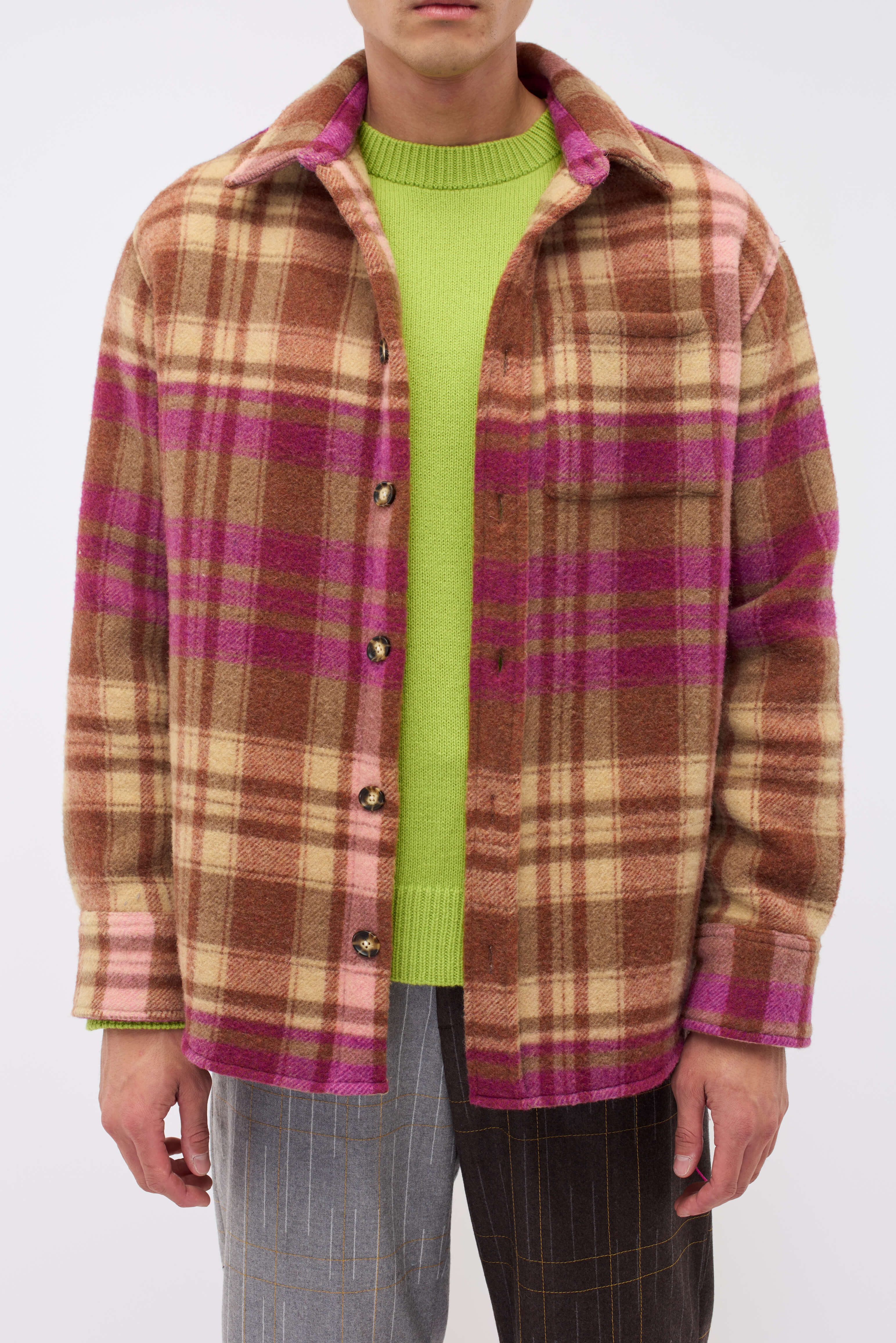 FELT CHECK OVERSHIRT - 4