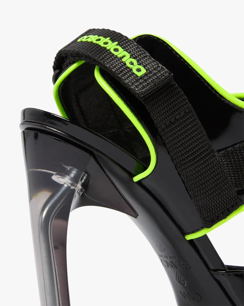 Black Leather Raver Pumps | Casablanca Paris 4
