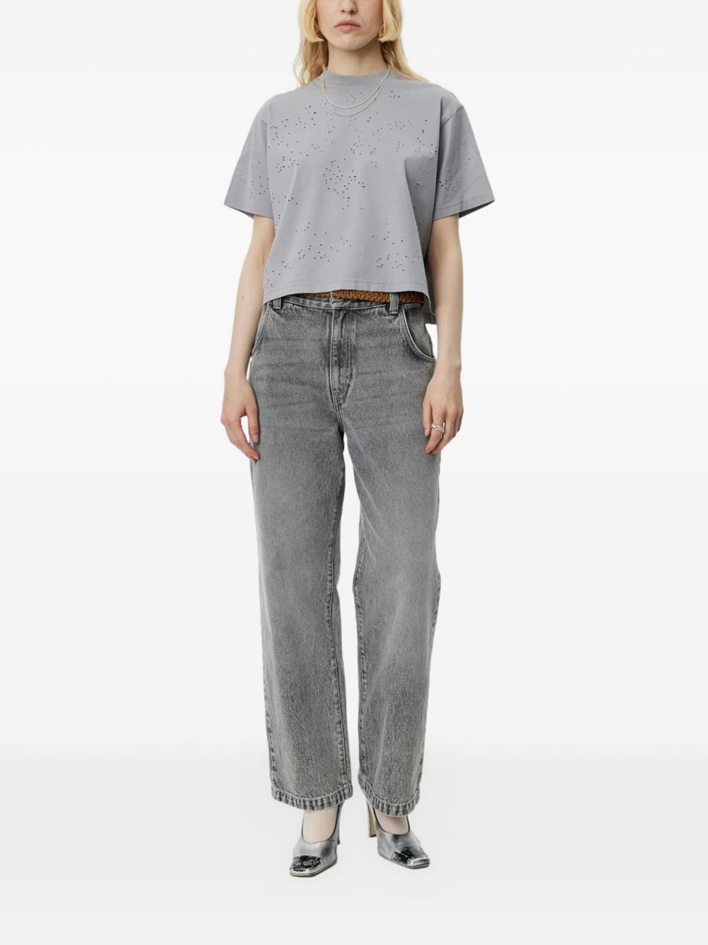 distressed-effect T-shirt - 2