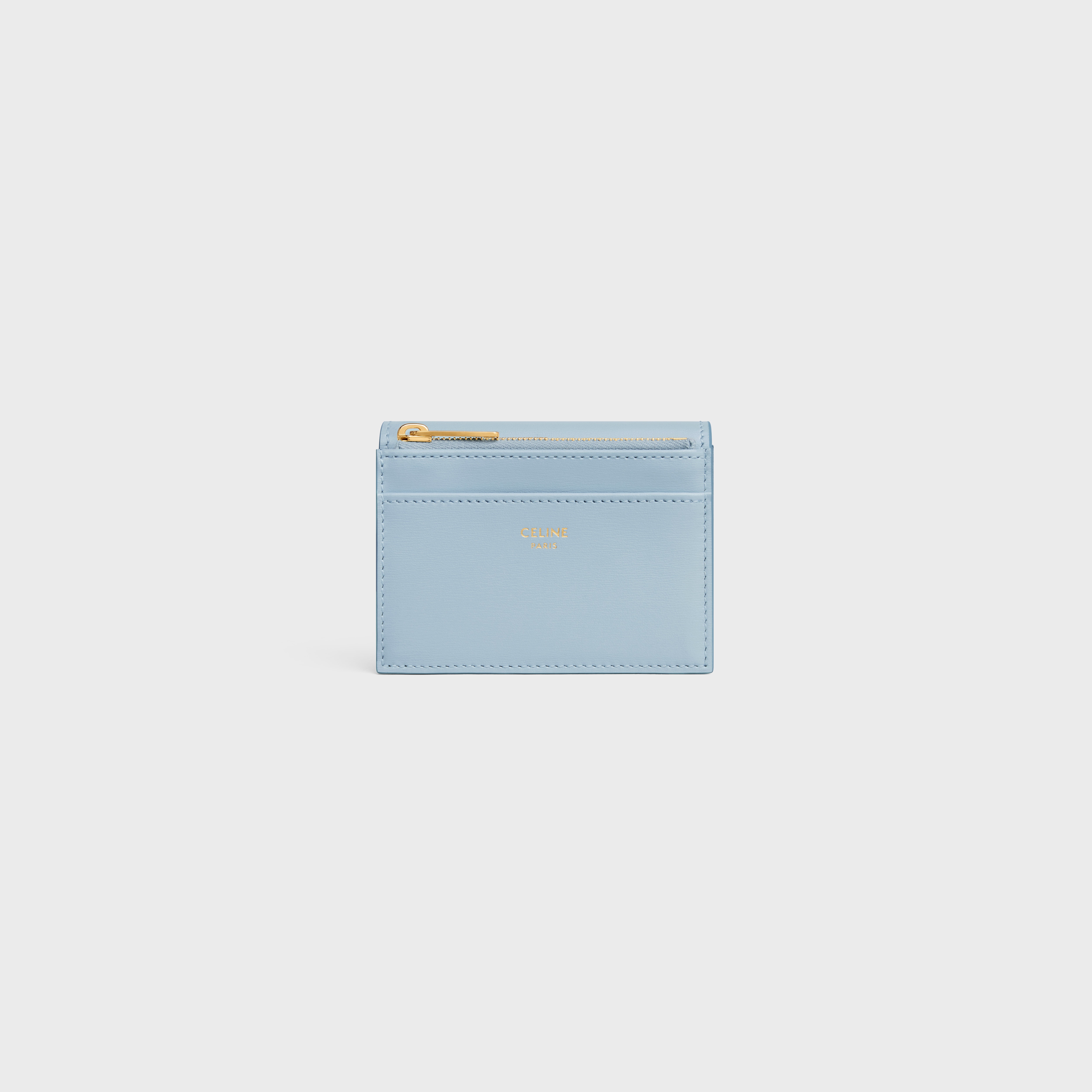 COMPACT WALLET WITH COIN TRIOMPHE in Shiny calfskin - 3