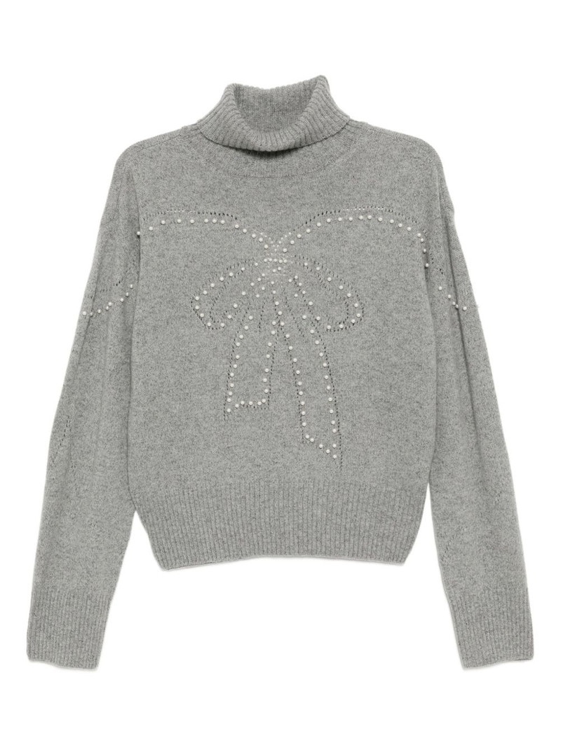 faux-pearl detailing sweatshirt 1