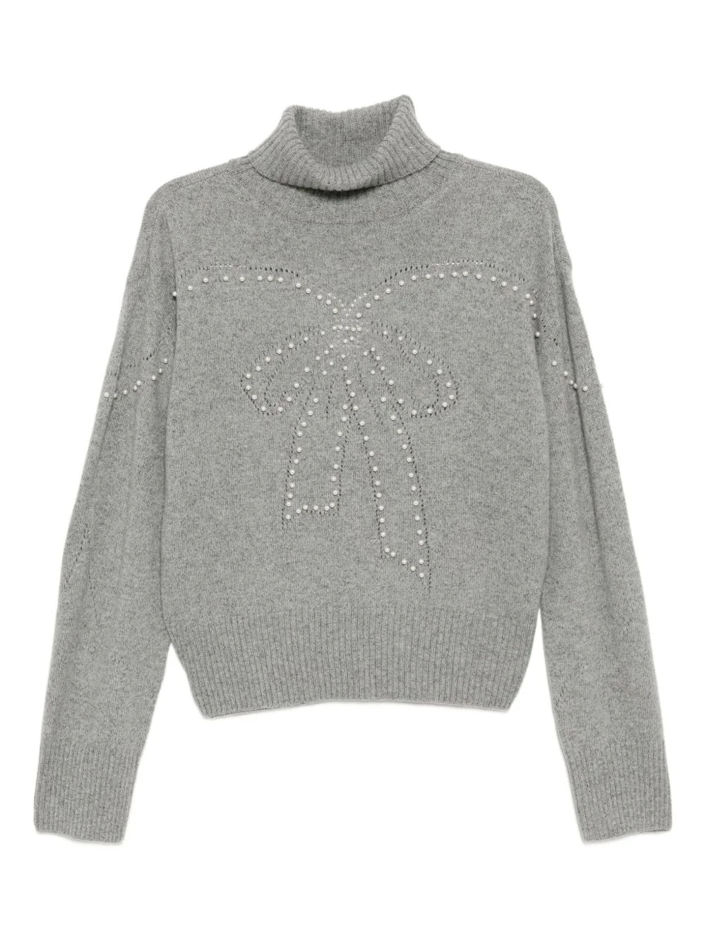 faux-pearl detailing sweatshirt - 1
