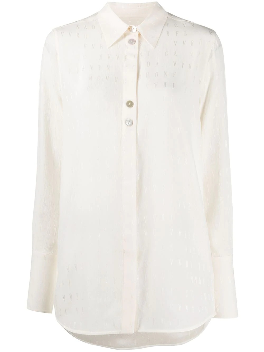 embroidered monogram shirt - 1