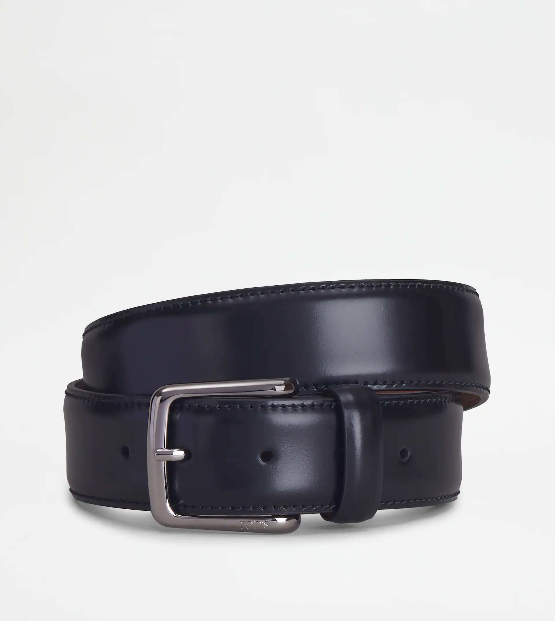 BELT IN LEATHER - BLACK - 1