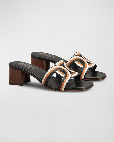 Tod's Tricolor Leather Mule Sandals outlook