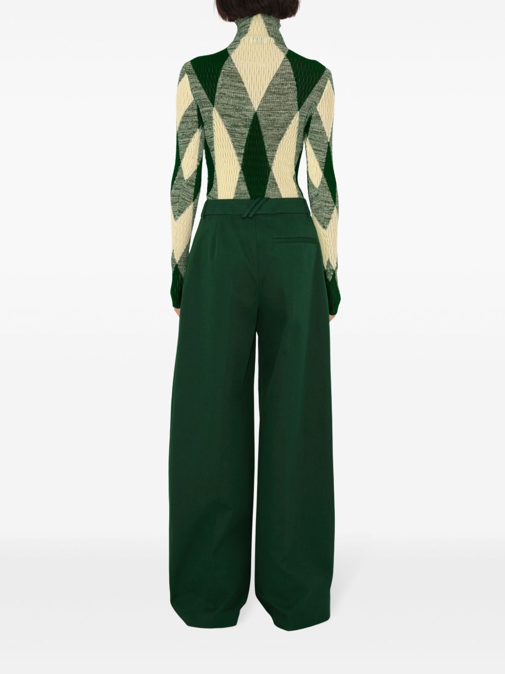 pleated cotton trousers - 4