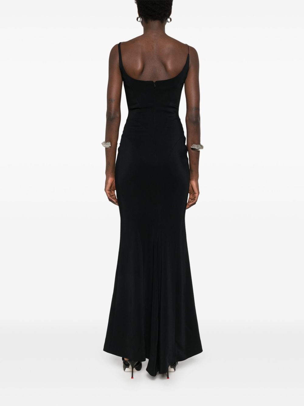 crepe maxi dress - 4