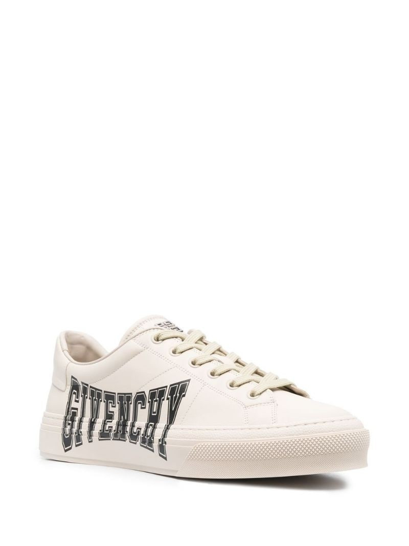 Givenchy logo-print leather sneakers outlook