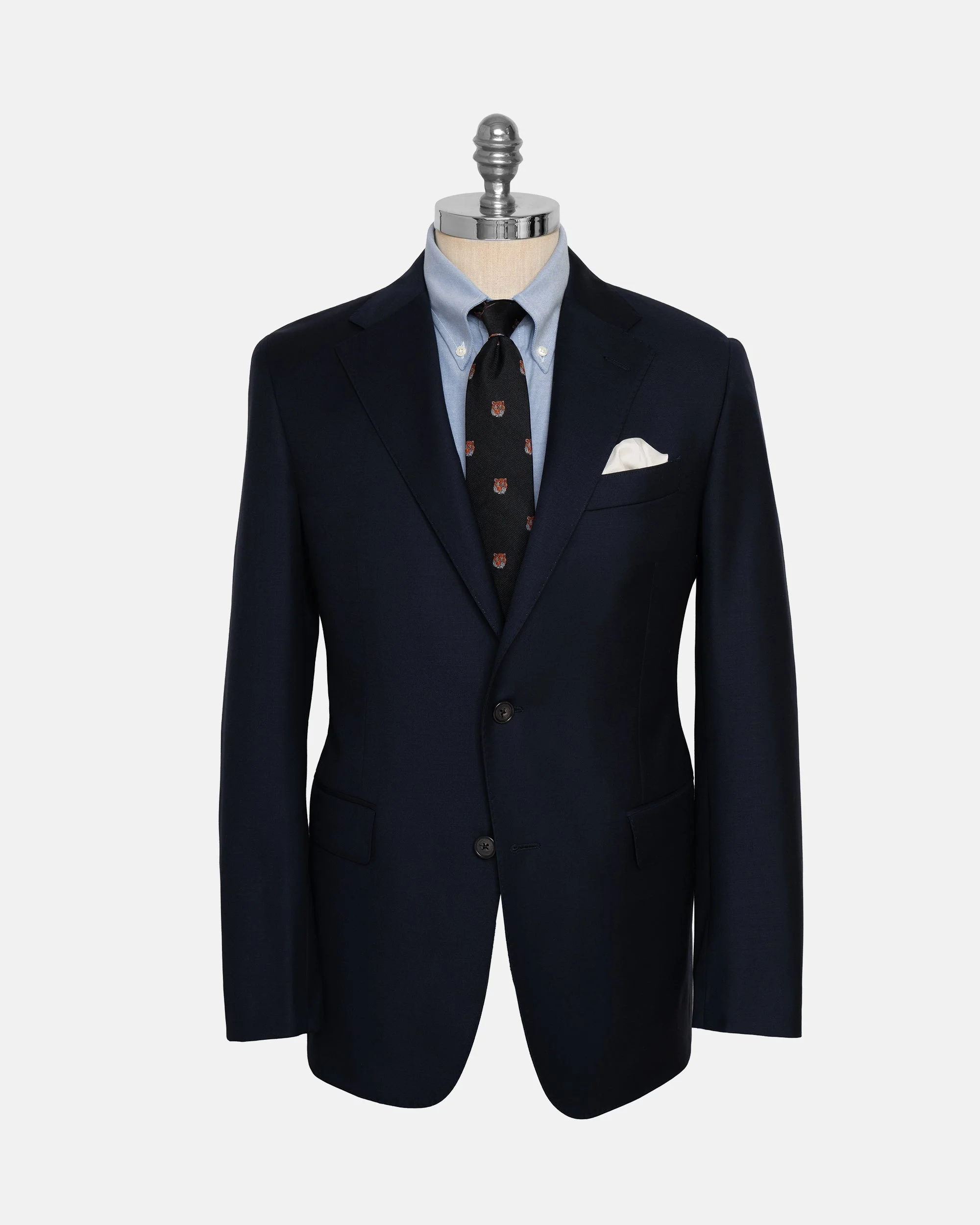 MADE-IN-USA NAVY TWO-BUTTON DARTED SUIT - 1