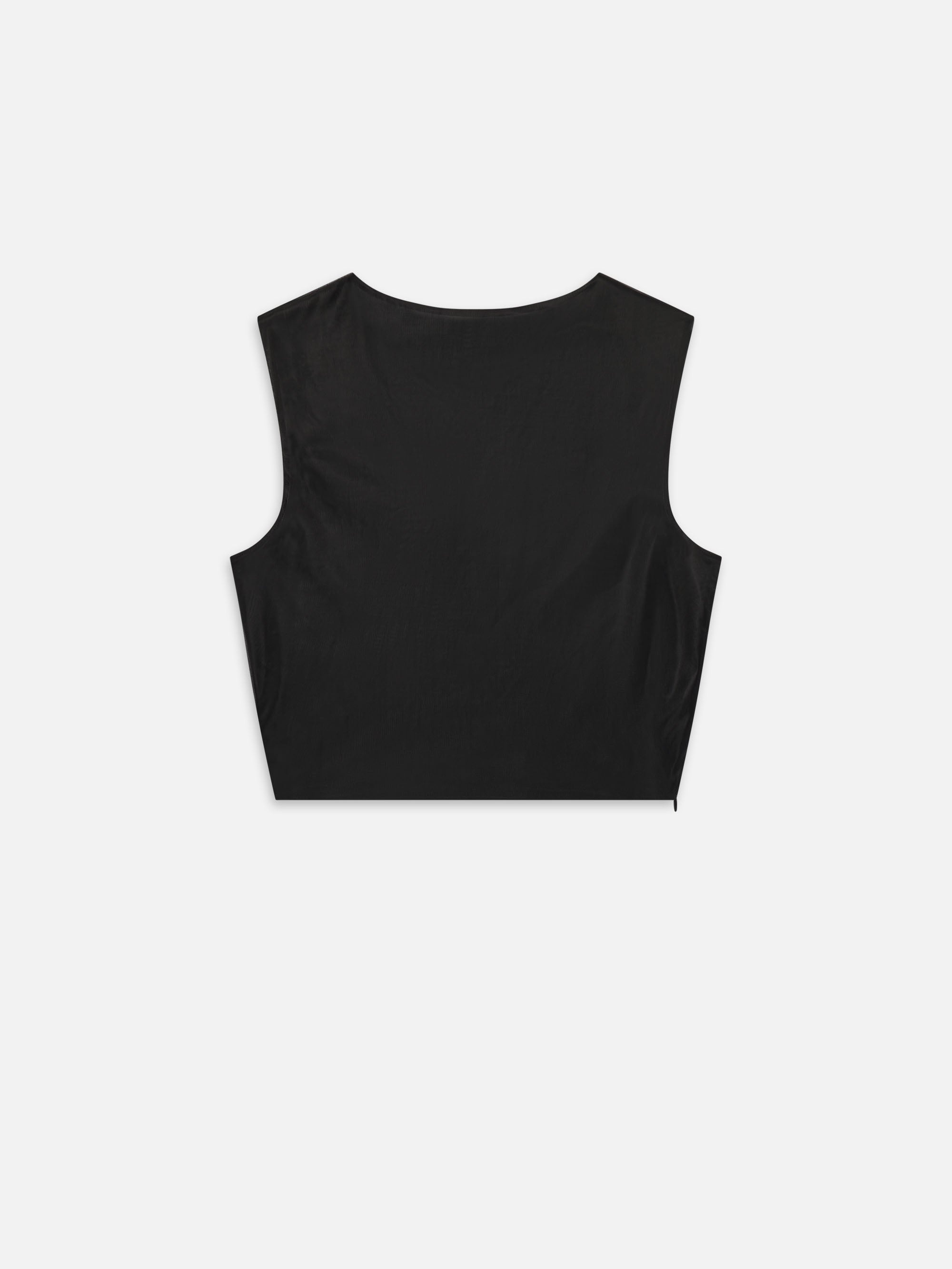 The Mesh Twist Tank in Black - 3