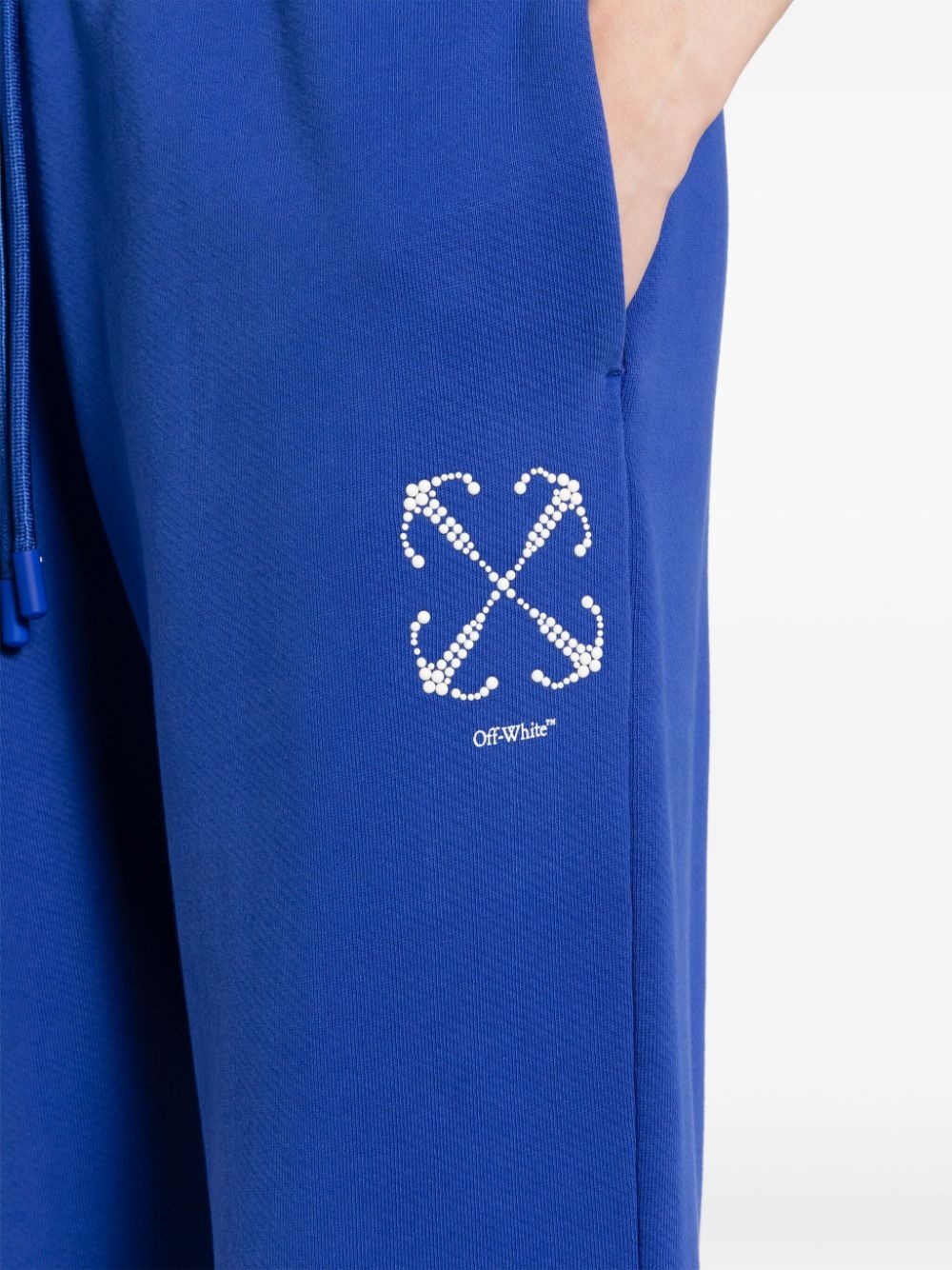 Arrows-print cotton track pants - 5
