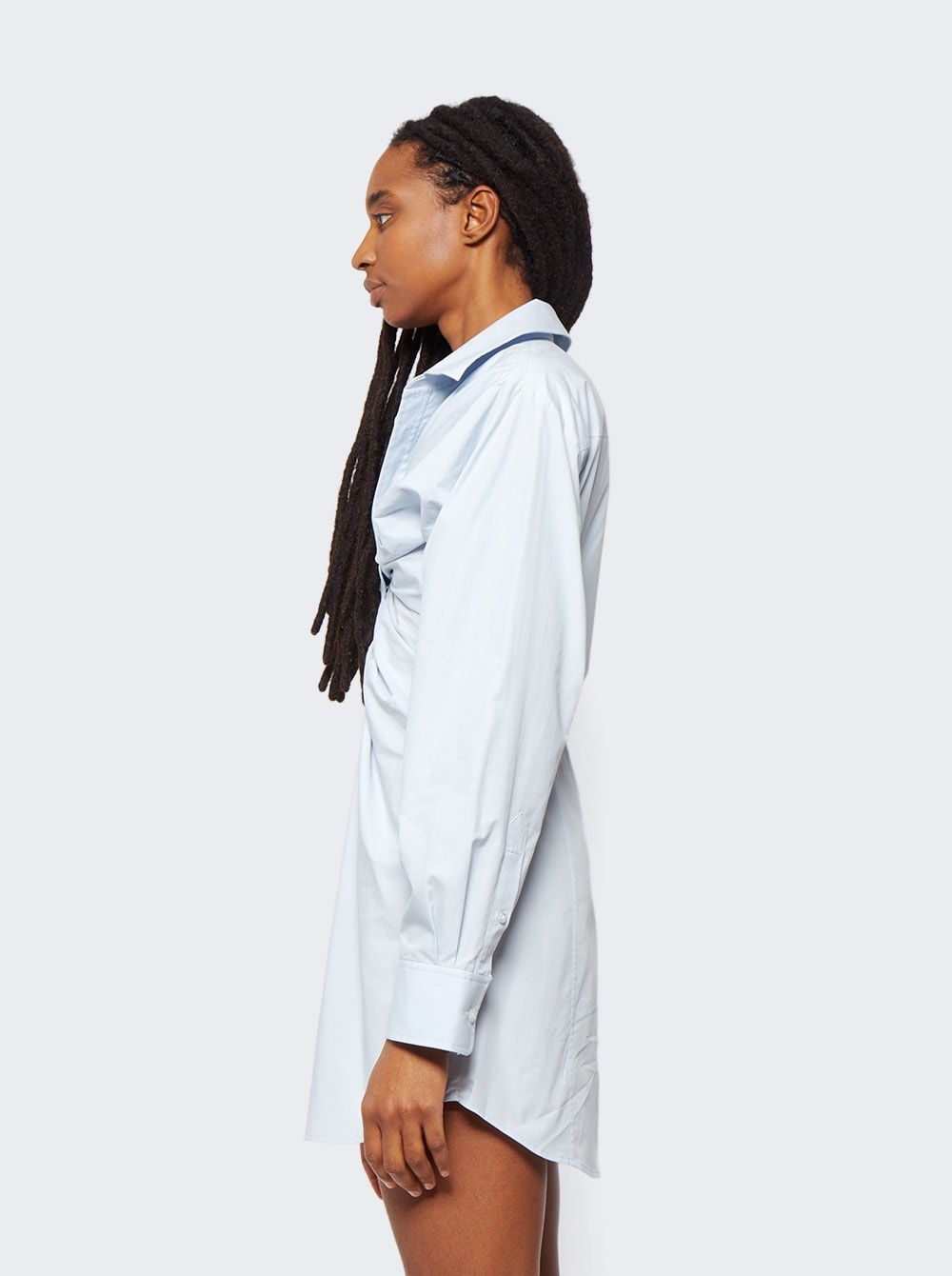 Twist Front Shirt Dress Xenon Blue - 4