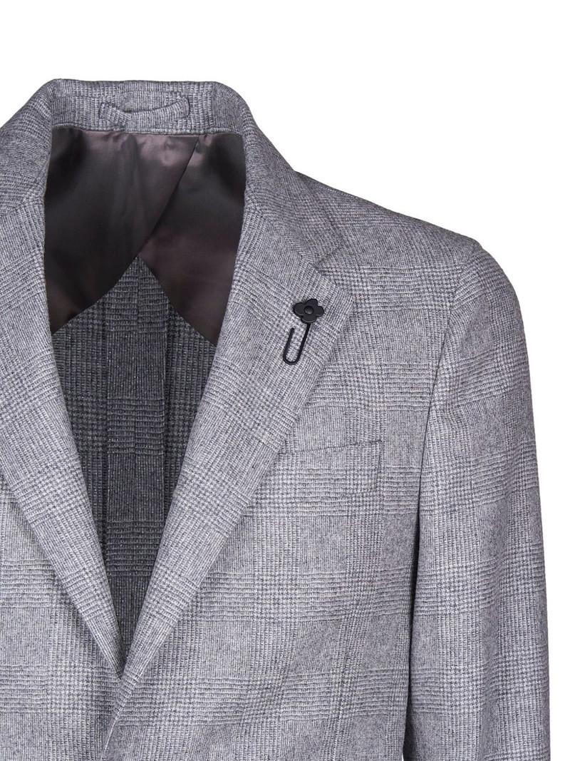 LARDINI check-pocket blazer outlook