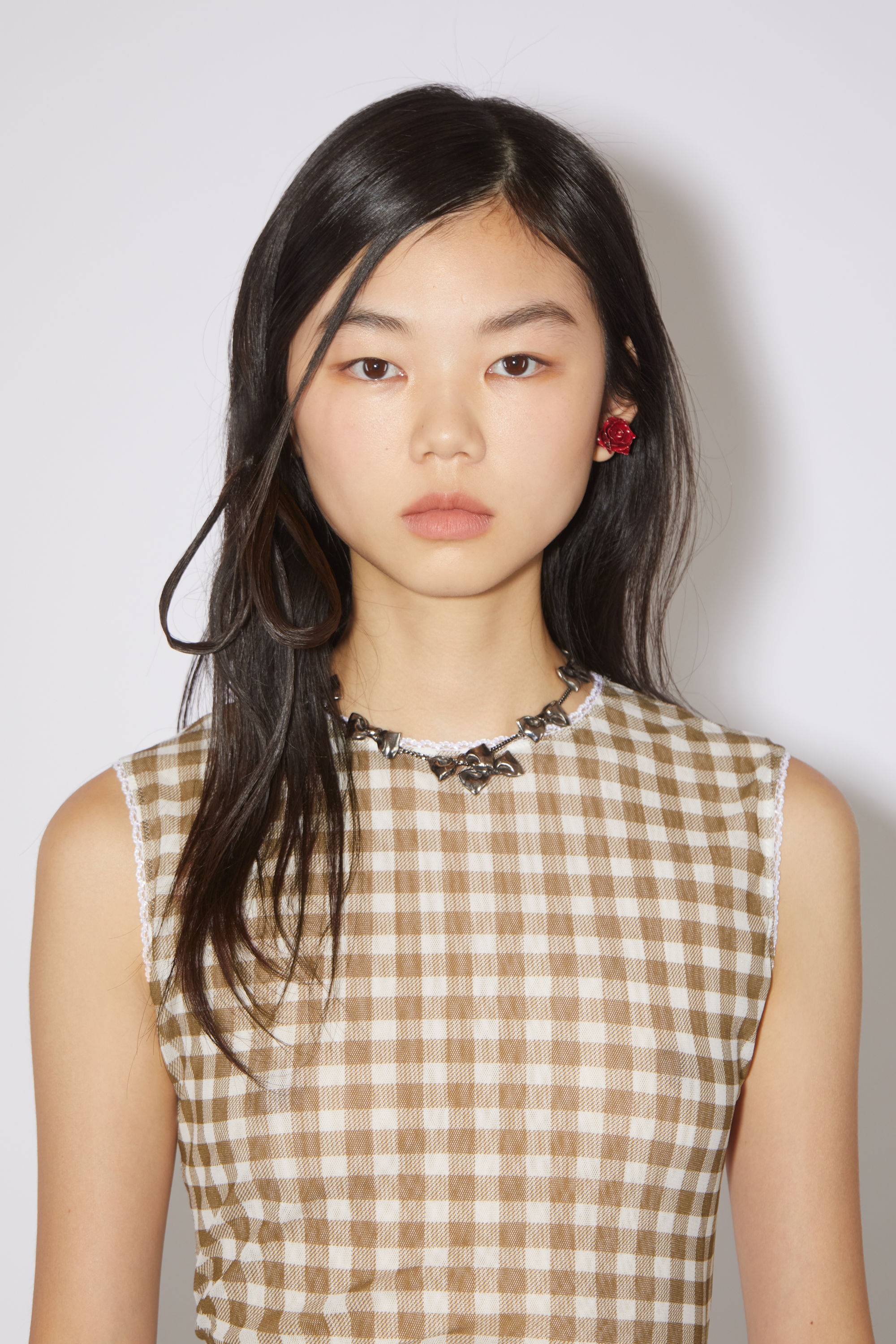 Gingham dress - Cinnamon Brown - 6
