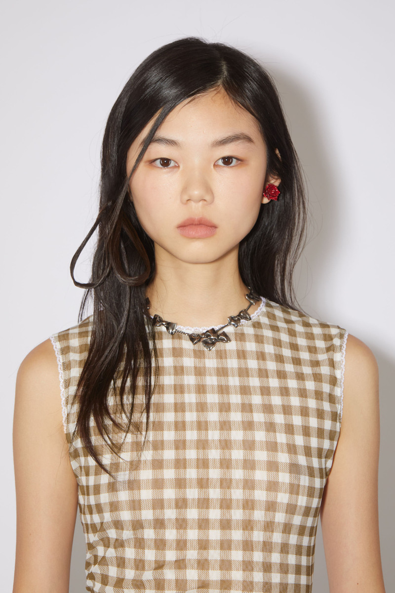 Gingham dress - Cinnamon Brown 6