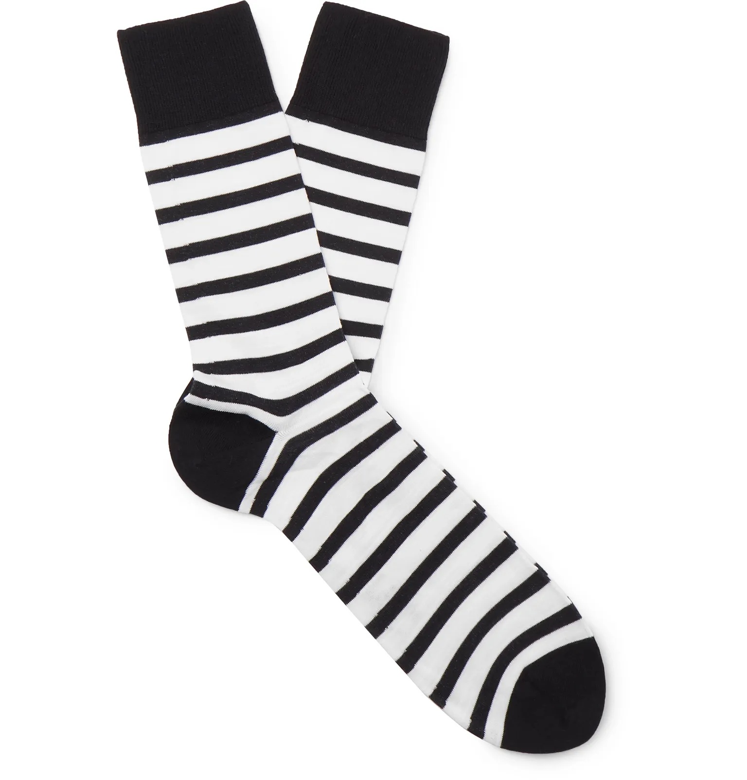 Striped Cotton-Blend Socks - 1